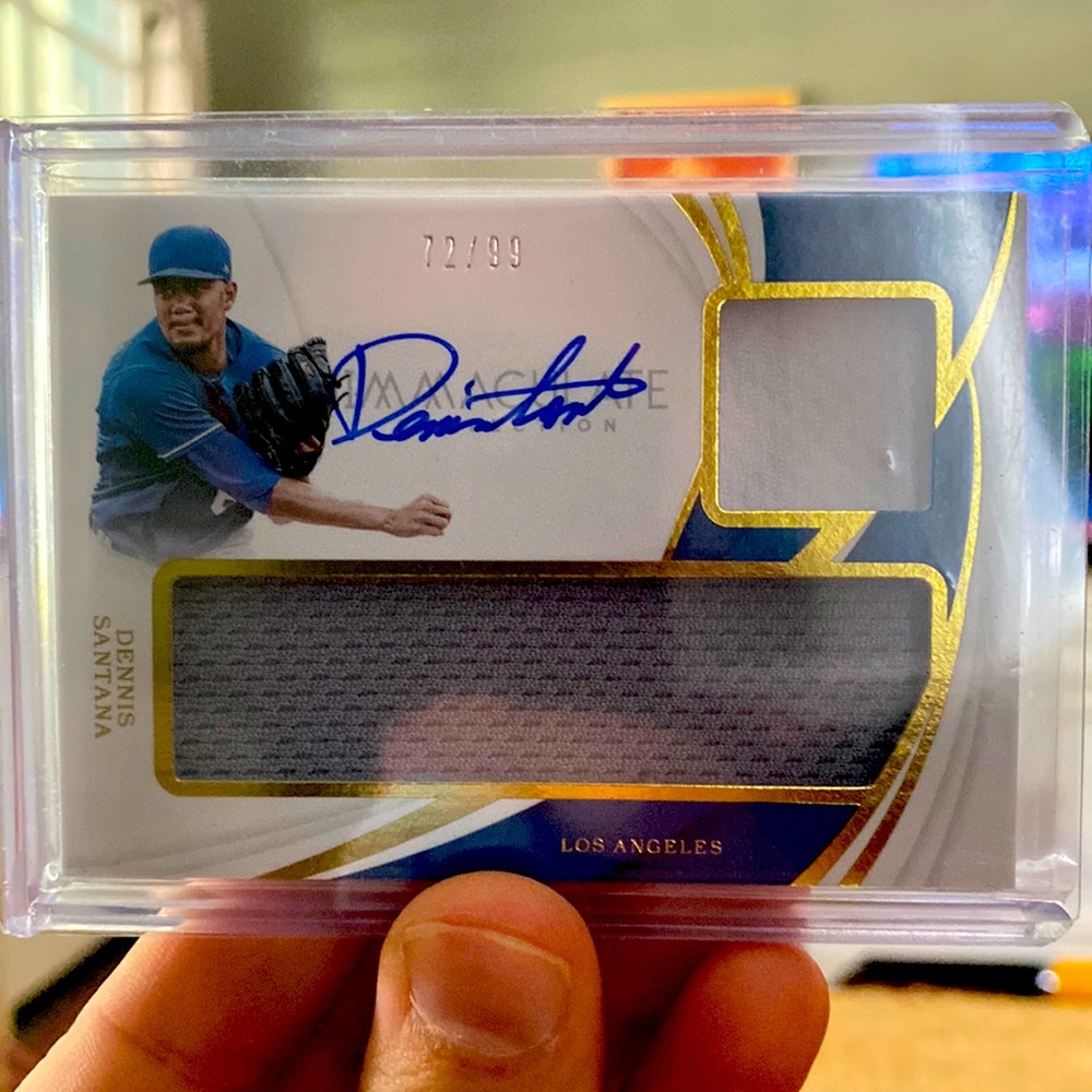 Dennis Santana 72/99 Panini Immaculate Jersey/Autograph card